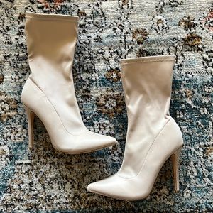 Fashion Nova Nude Booties size 7.5